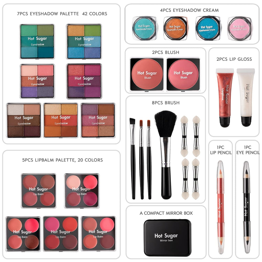 Makeup Kit for Teenager Girls Starter Cosmetics Set Rainbow