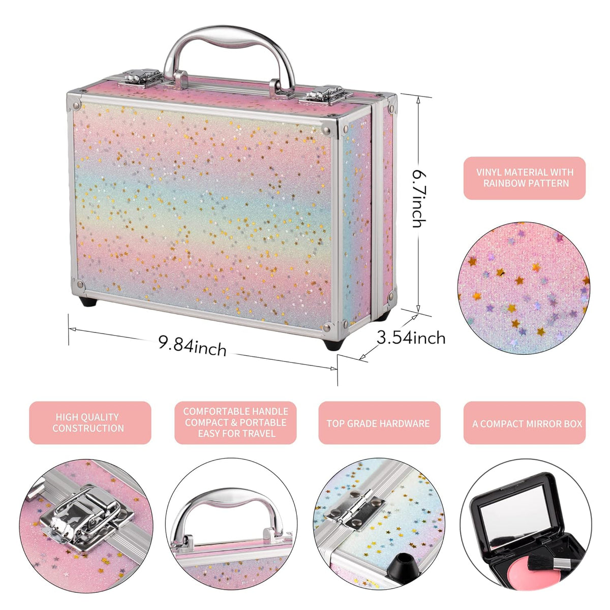 Makeup Kit for Teenager Girls Starter Cosmetics Set Rainbow