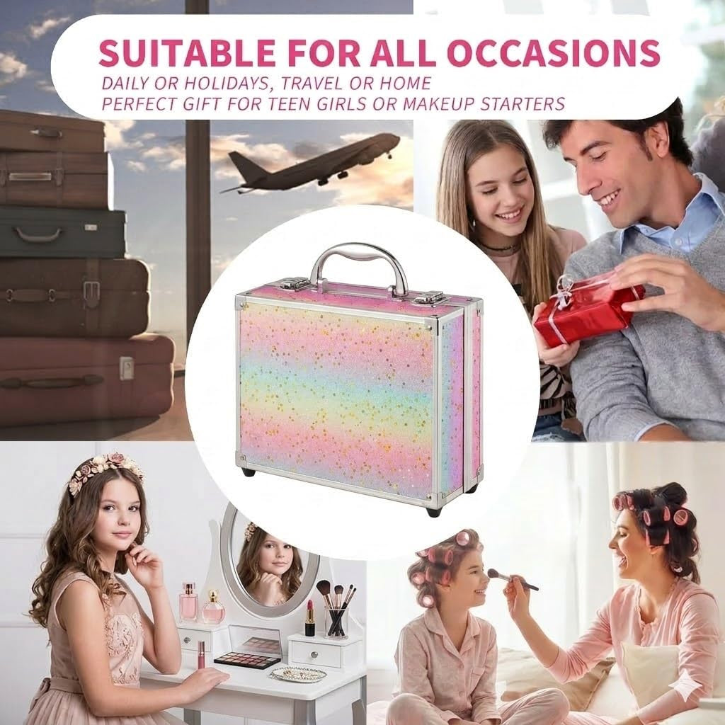Makeup Kit for Teenager Girls Starter Cosmetics Set Rainbow
