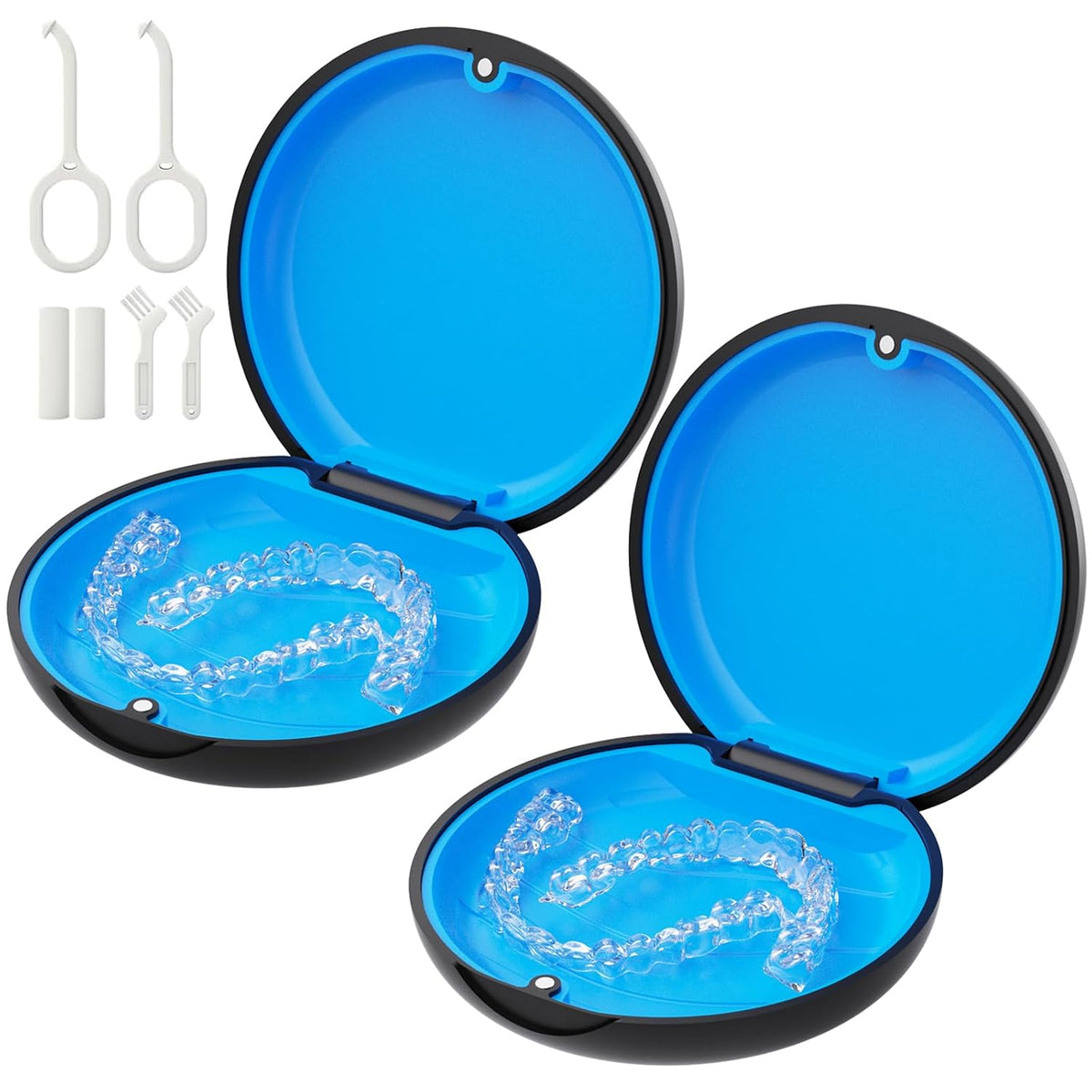 2 Pack Retainer Case, Aligner Case Compatible with Invisalign