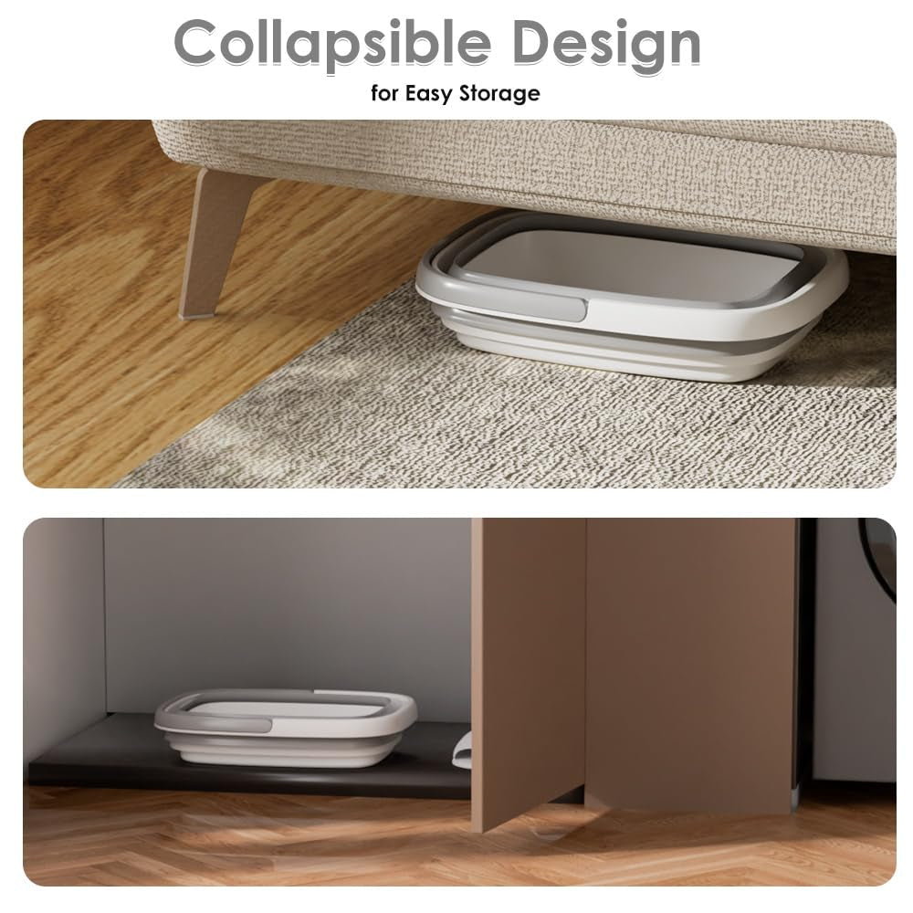 Collapsible Foot Bath Basin for Soaking Feet, Foot Soak Tub-Gery