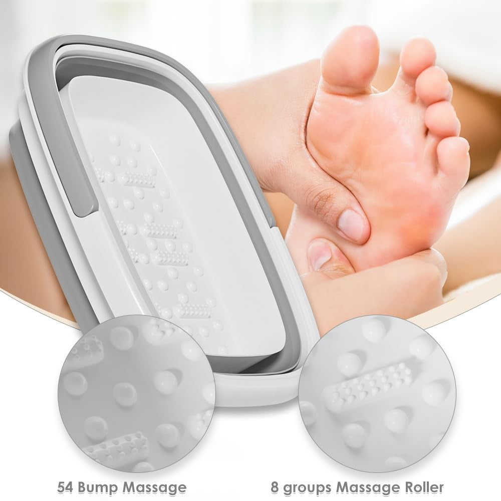Collapsible Foot Bath Basin for Soaking Feet, Foot Soak Tub-Gery